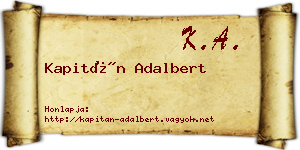Kapitán Adalbert névjegykártya